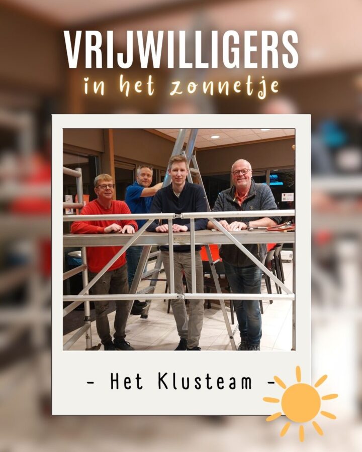 Vrijwilligers in het zonnetje klussers
